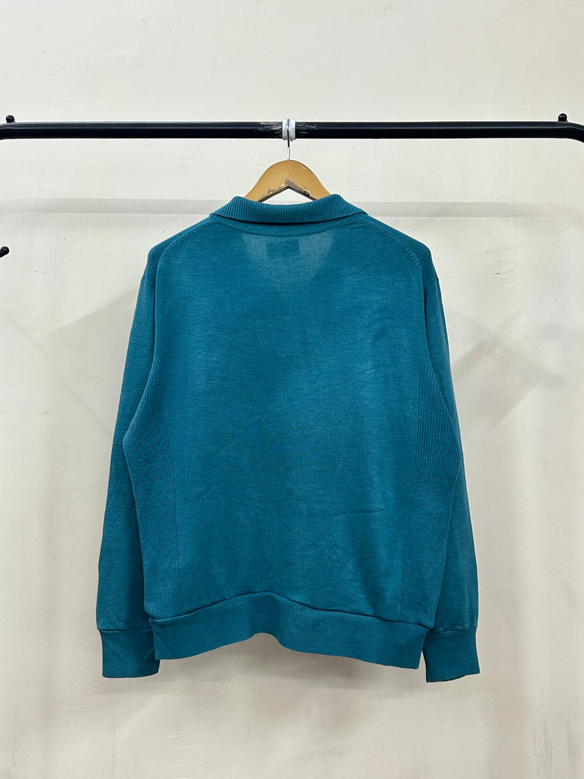 SAGE BLUE SEMI ZIP UP SWEATER ( M5020 )