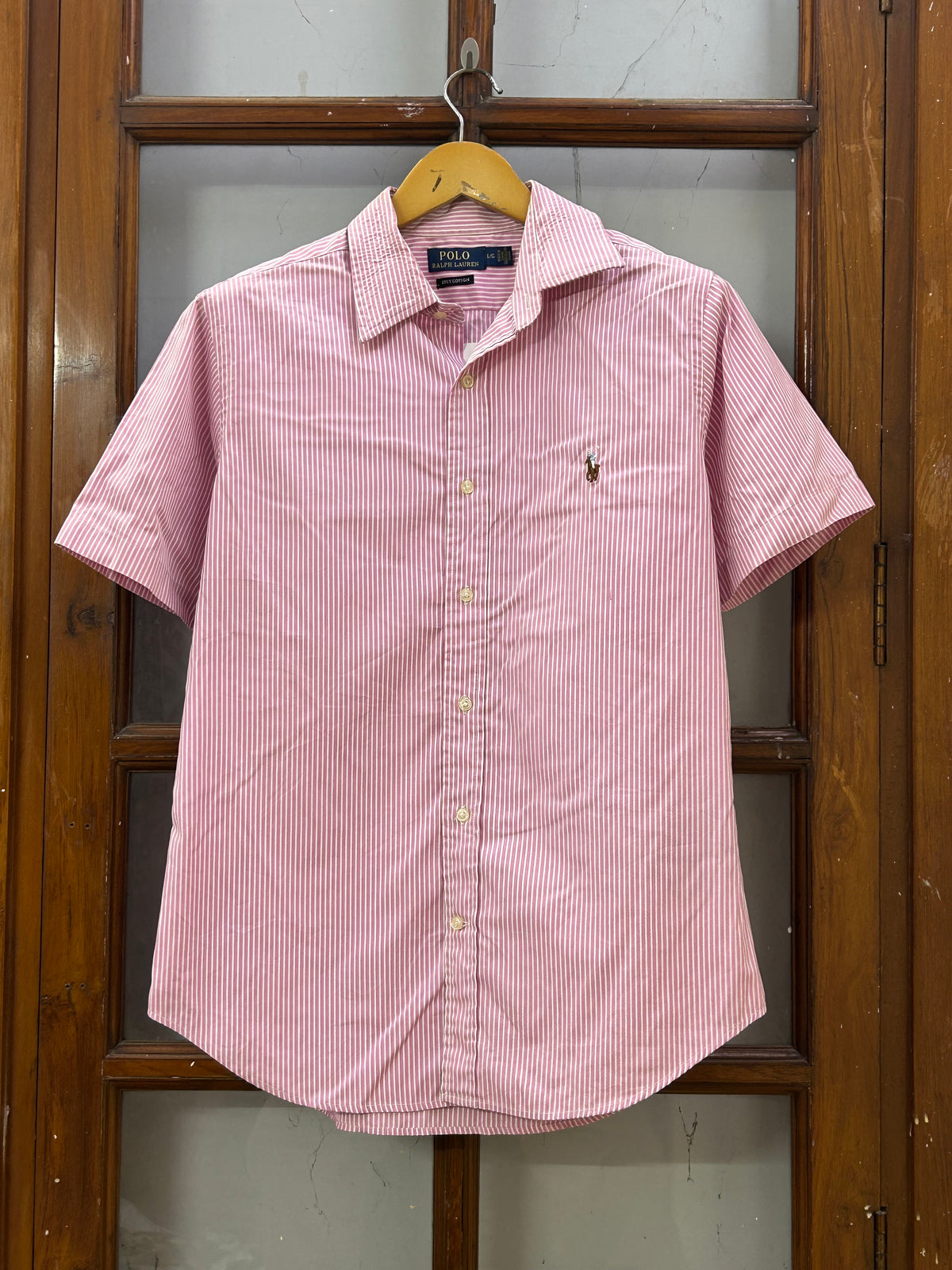 POLO RL PINK STRIPPED SHIRT ( F5190 )