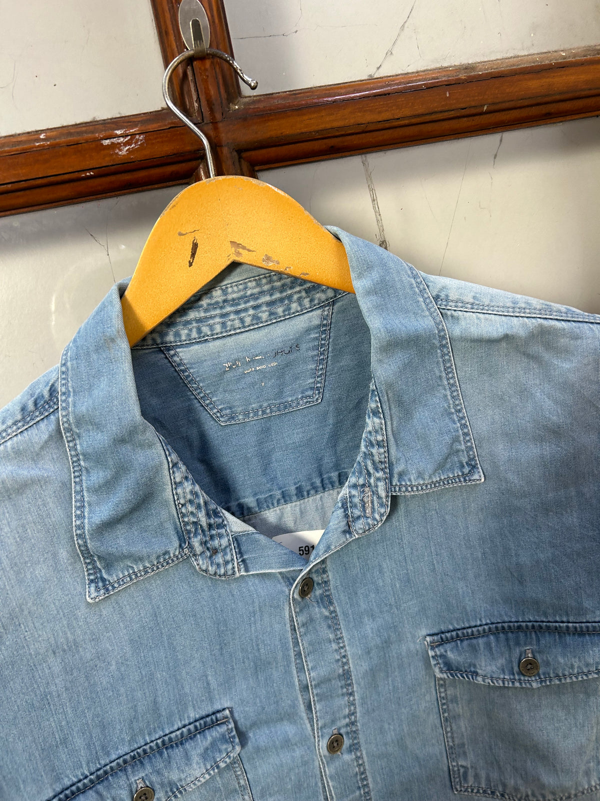 BOXY FIT DENIM SHIRT ( F5914 )