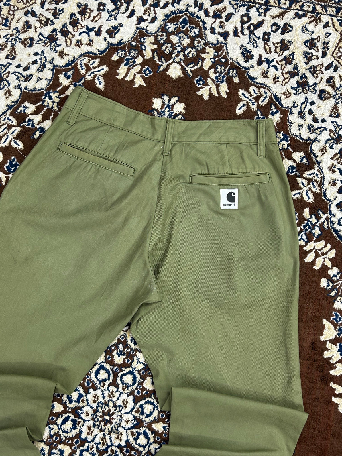 CARHARRT GREEN STRAIGHT FIT PANT ( F4694 )