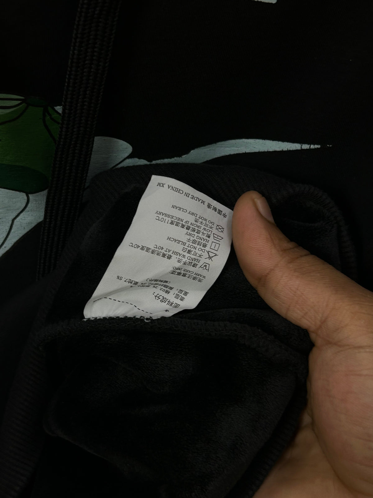 PRINTED BLACK HOODIE ( F5344 )