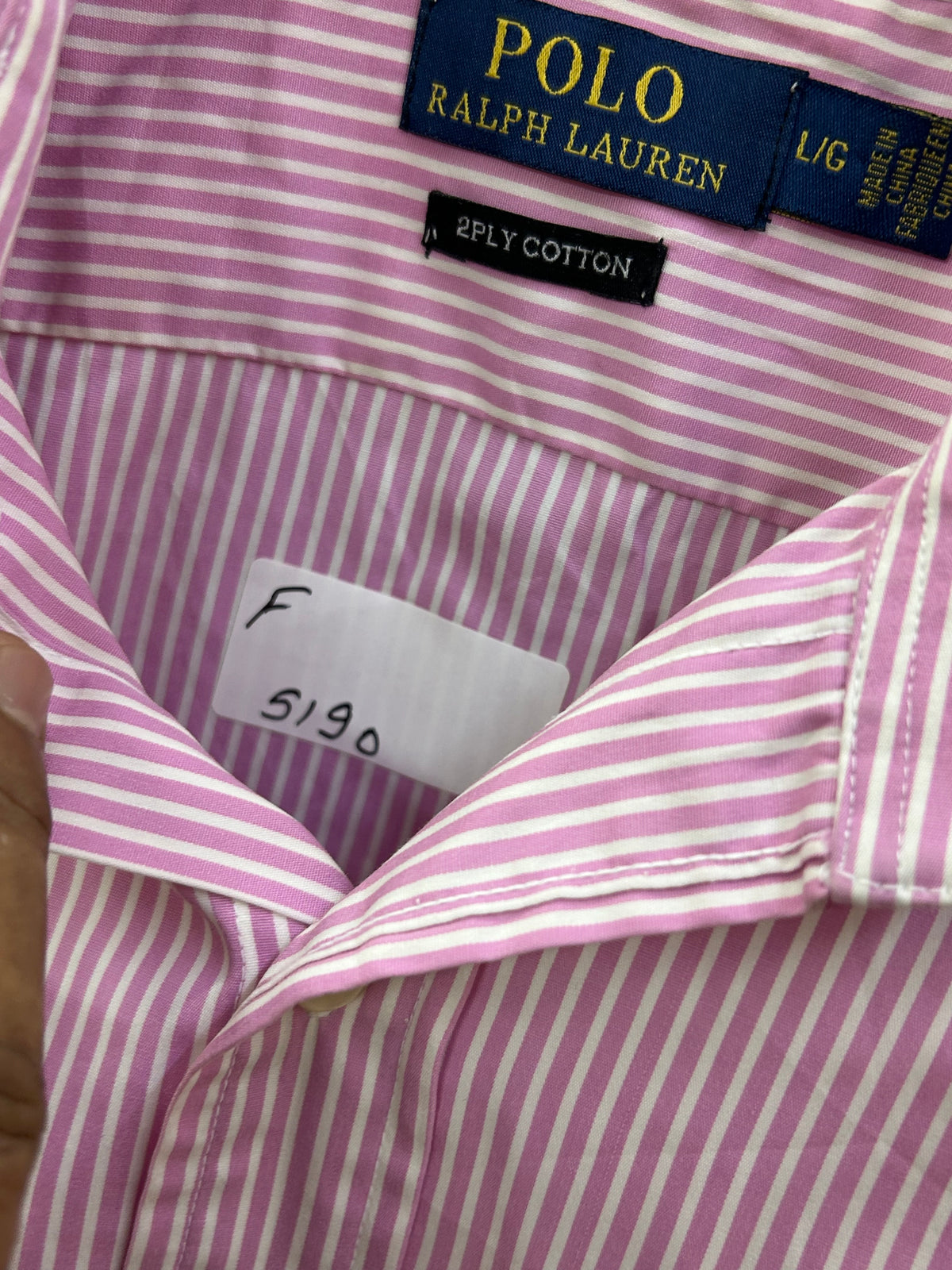 POLO RL PINK STRIPPED SHIRT ( F5190 )