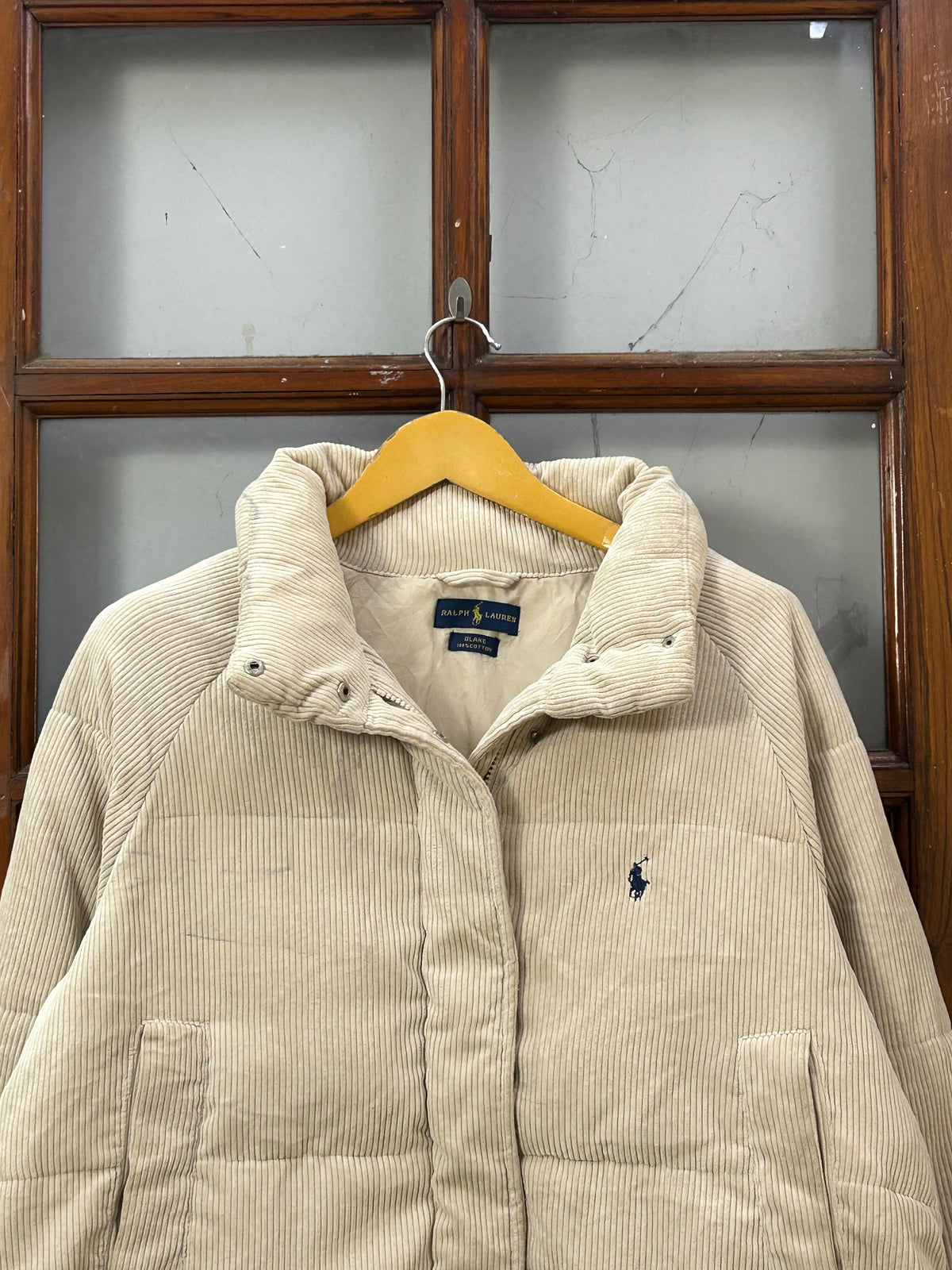 POLO RL OFF WHITE CROPPED FIT JACKET FOR WOMEN ( D6868 )