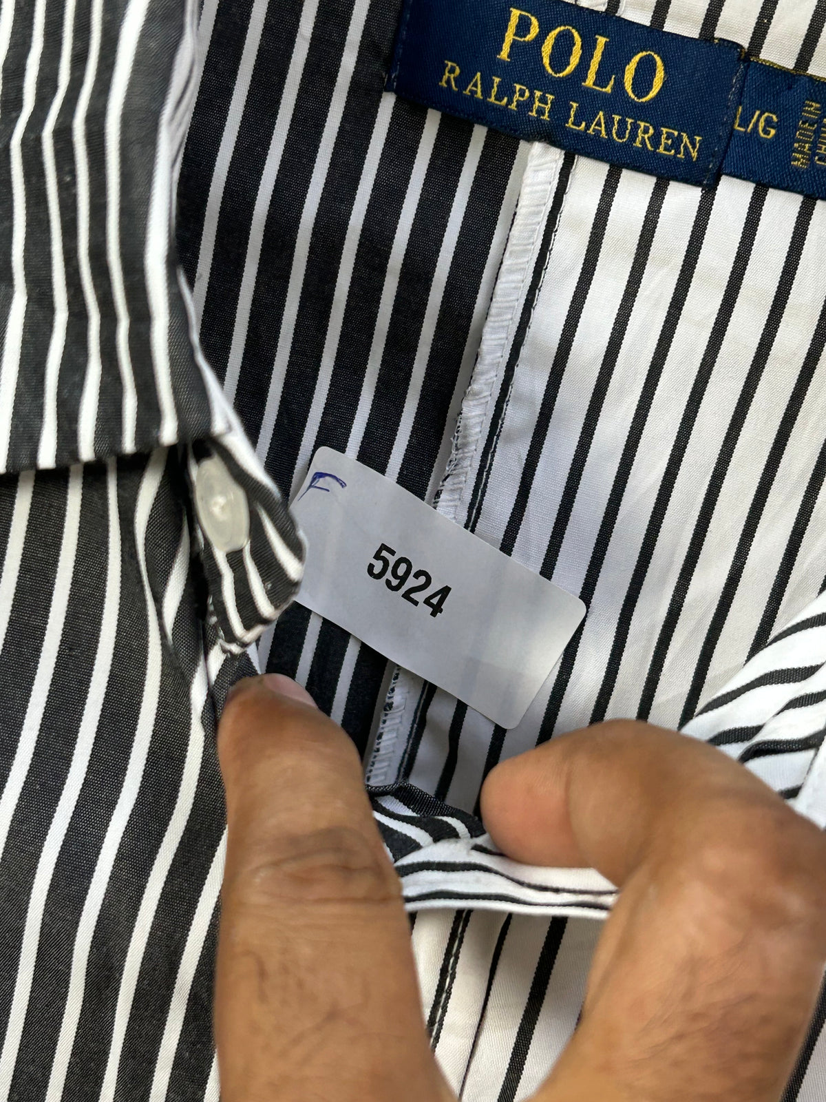 POLO RL DOUBLE SHADE STRIPPED SHIRT ( F5924 )