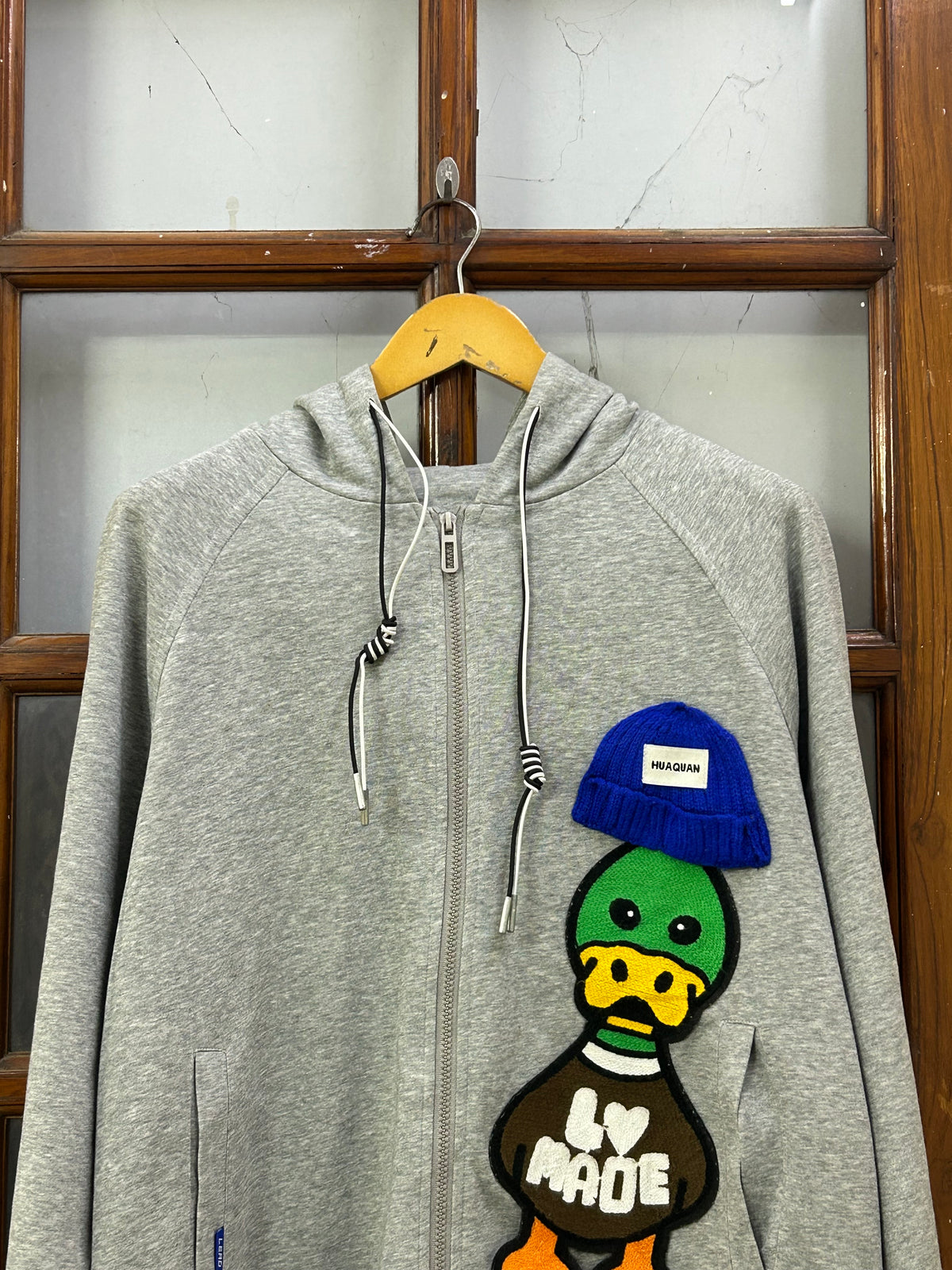 PATCHWORK GREY ZIPPER ( F4727 )