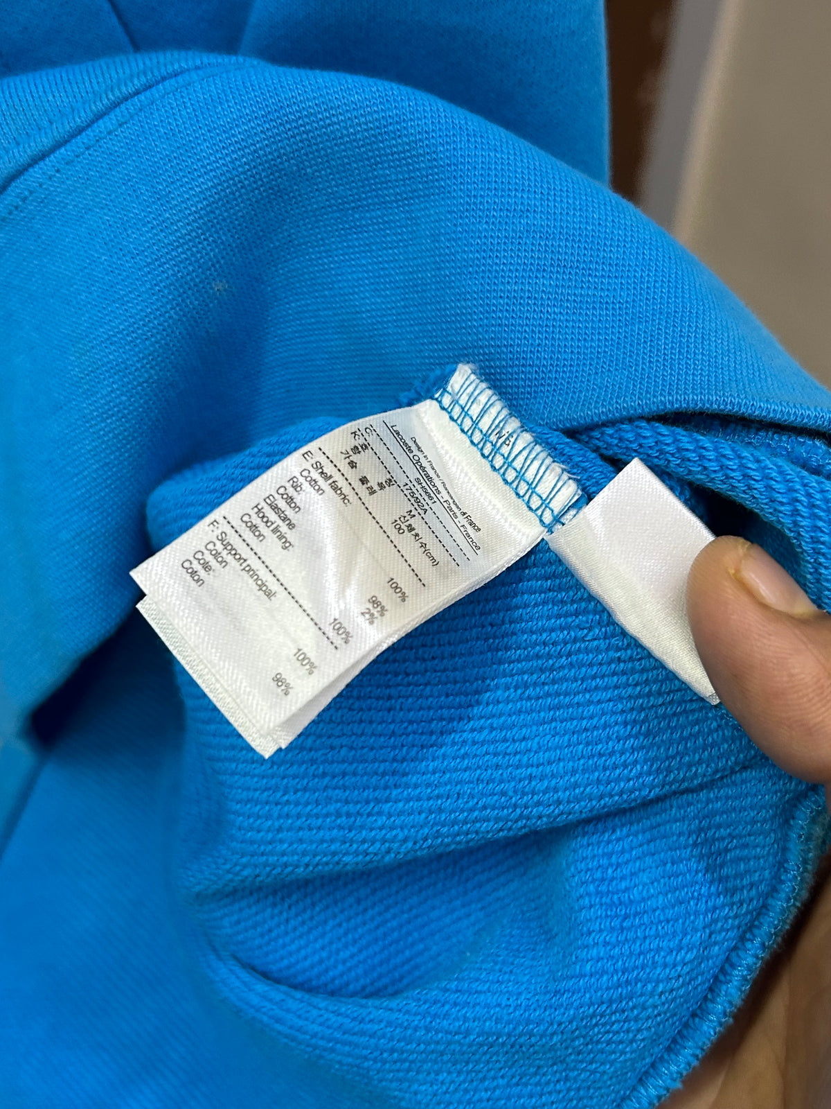 LACOSTE SEA BLUE HOODIE ( F4737 )