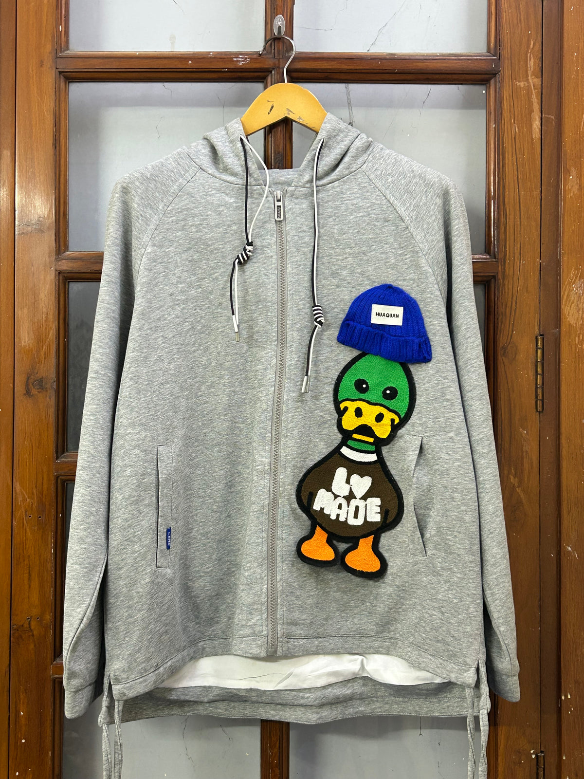 PATCHWORK GREY ZIPPER ( F4727 )