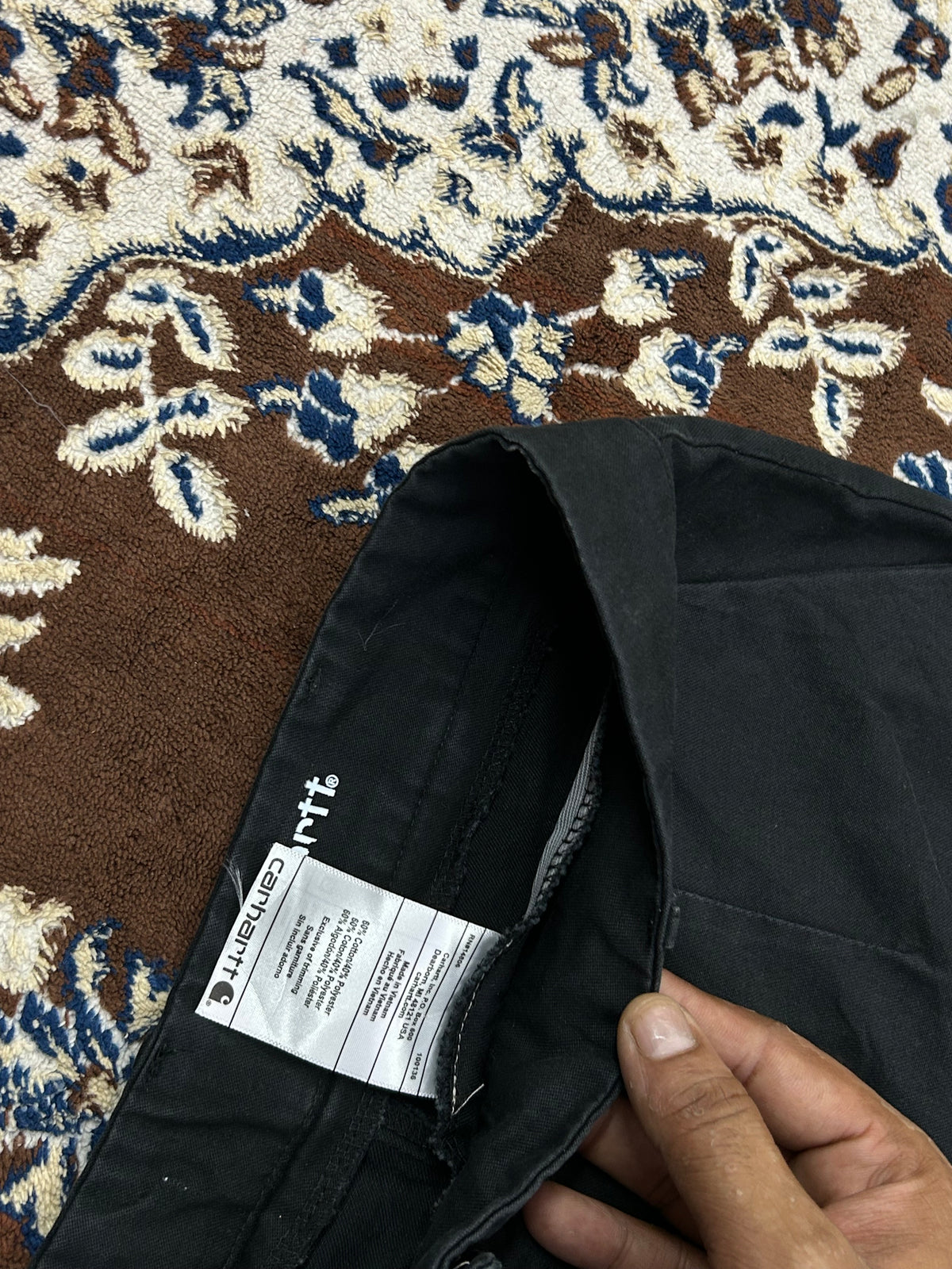 CARHARRT BLACK BAGGY FIT PANT ( F4681 )