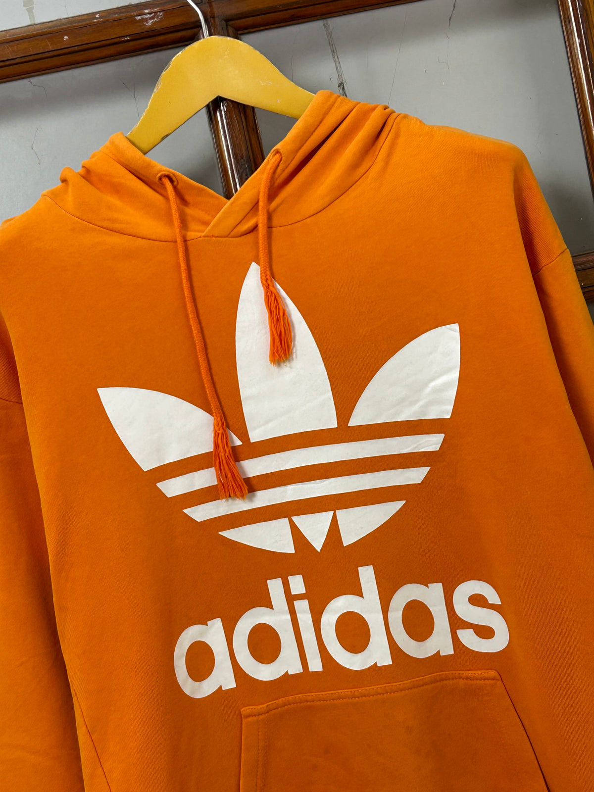 ADIDAS VIBRANT ORANGE HOODIE ( F5343 )
