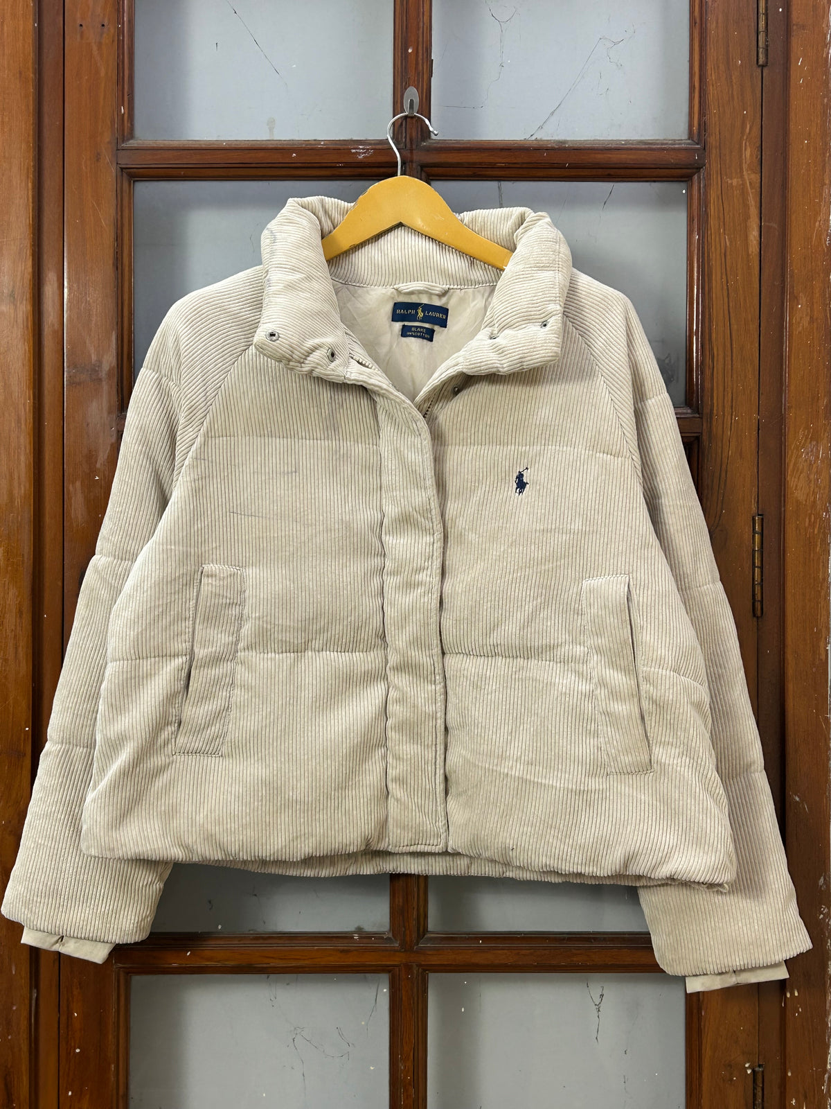 POLO RL OFF WHITE CROPPED FIT JACKET FOR WOMEN ( D6868 )