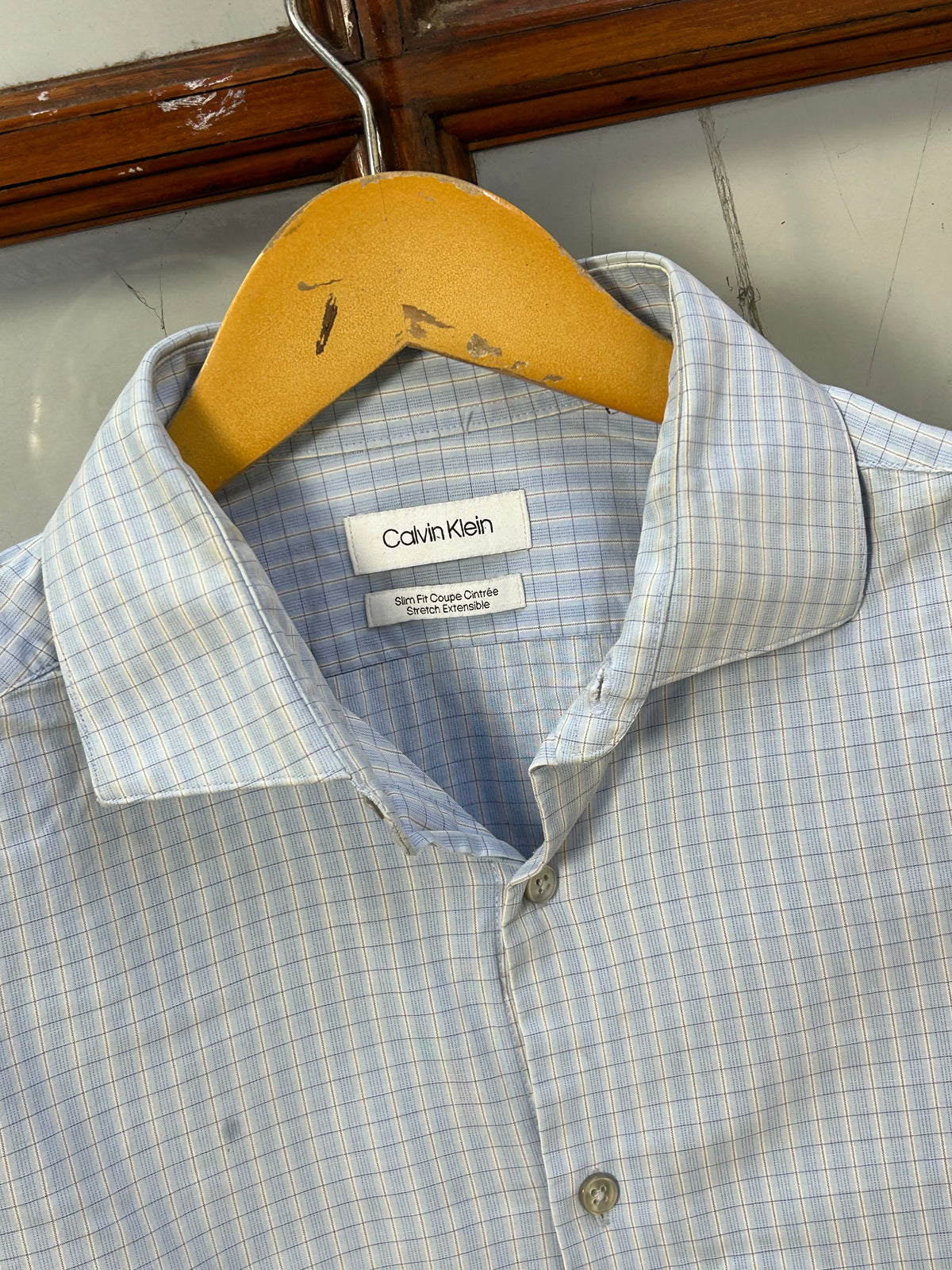 CALVIN KLEIN CHECKED SHIRT ( F5918 )